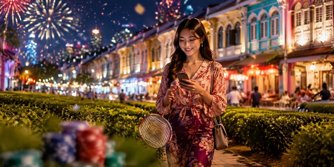 Pengguna mengakses platform E-Sukan 1123 melalui telefon pintar di Pulau Pinang